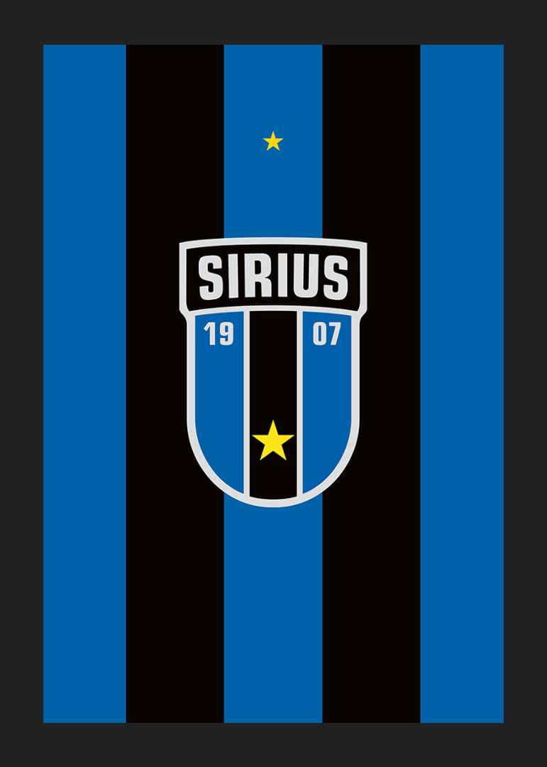 Logo Sirius Fotboll Svart/Blå-12