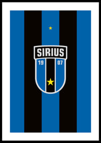 Logo Sirius Fotboll Svart/Blå-0