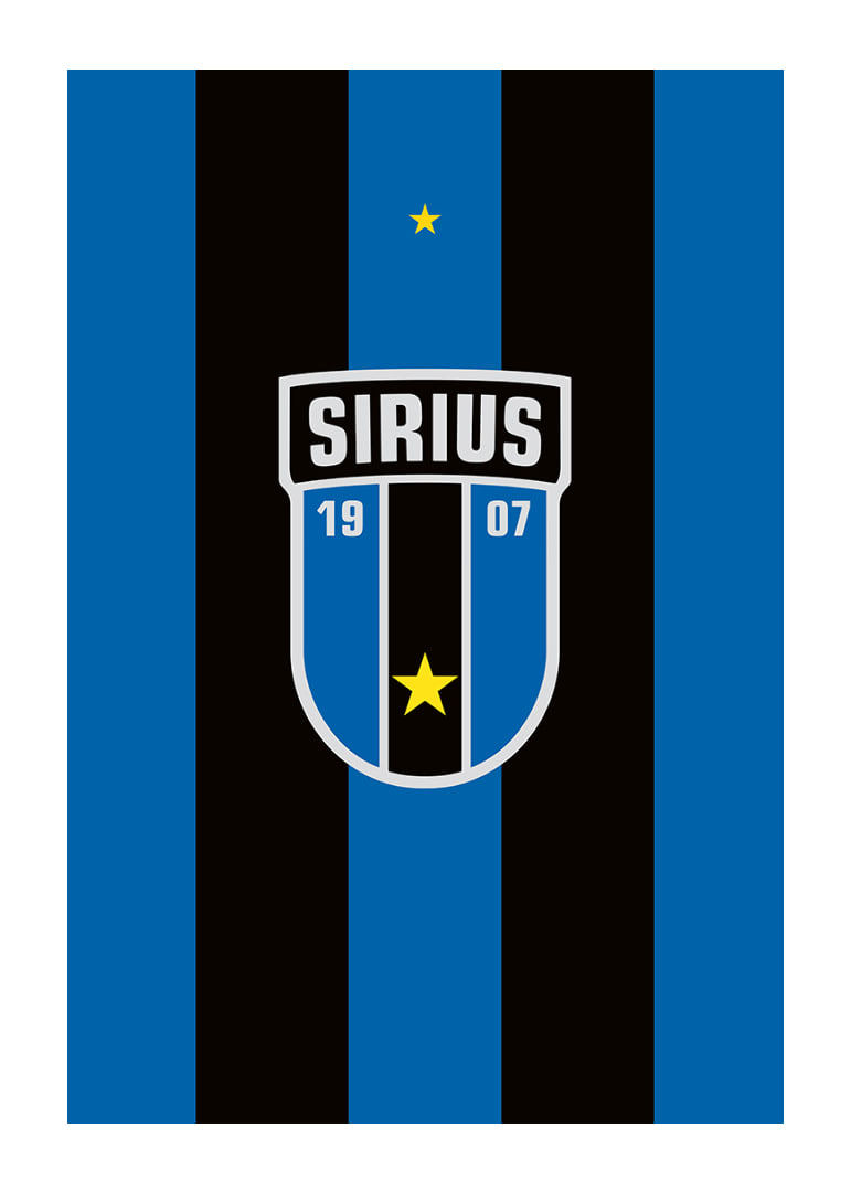 Logo Sirius Fotboll Svart/Blå-12