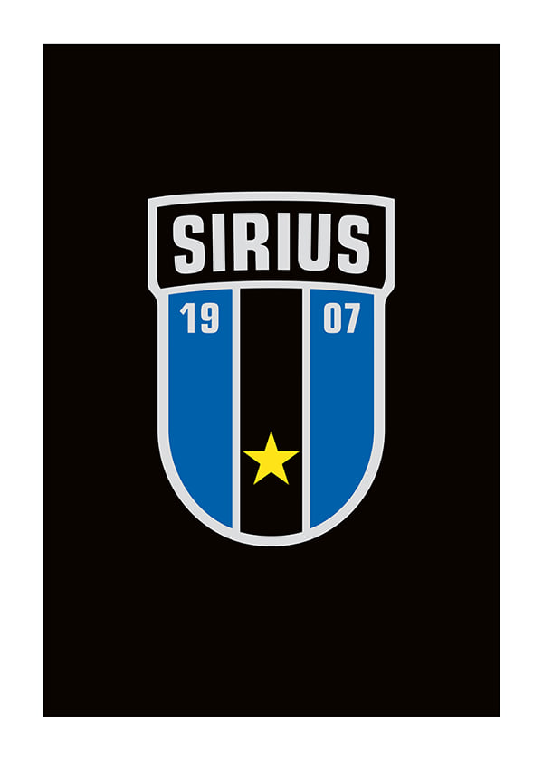 Poster Logo Sirius Fotboll Svart