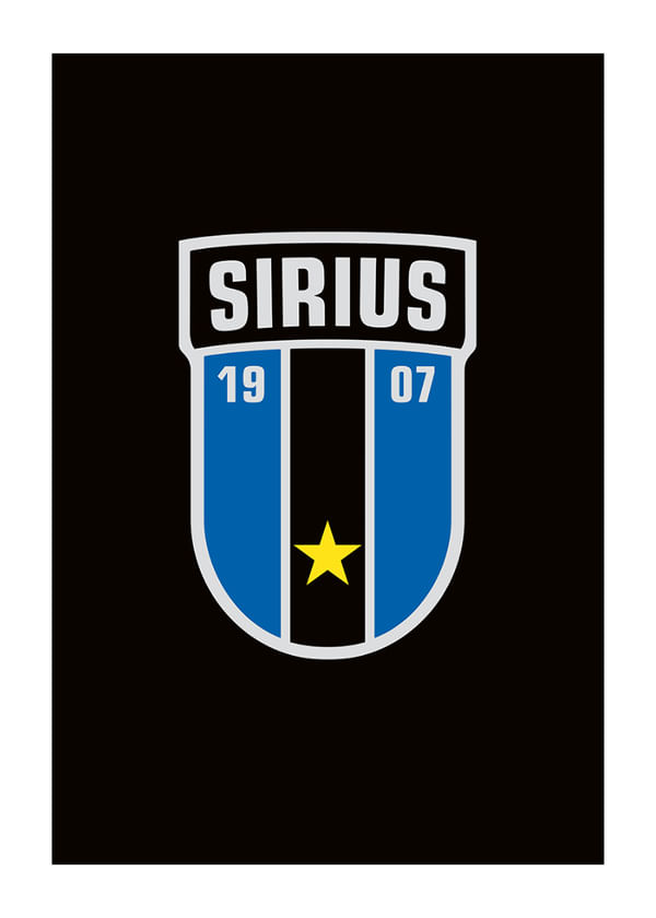 Poster Logo Sirius Fotboll Svart