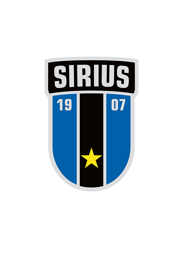 Poster Logo Sirius Fotboll Vit