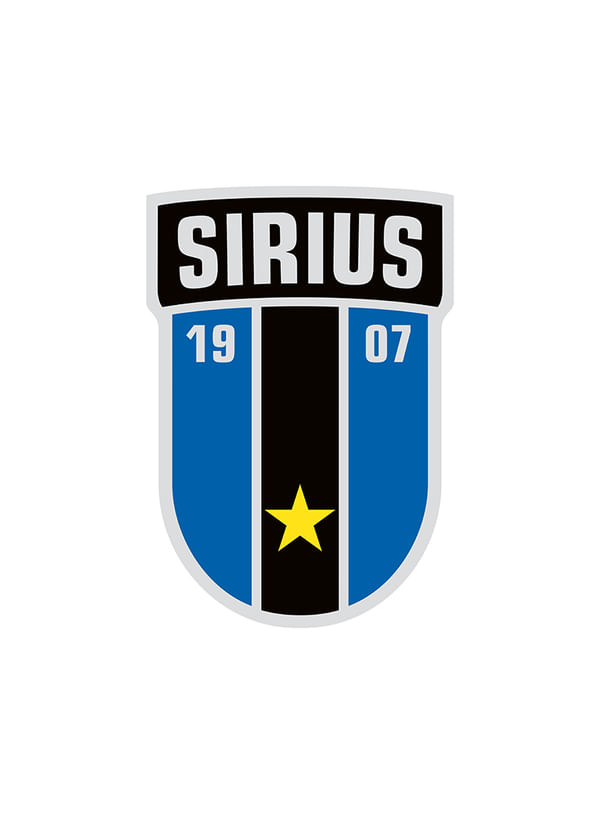 Poster Logo Sirius Fotboll Vit
