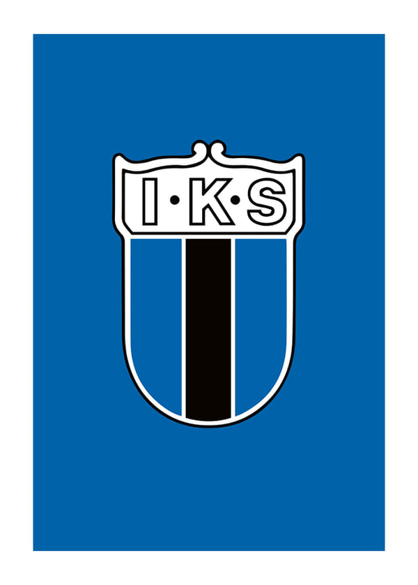 Poster Historisk Logo Sirius Fotboll Blå