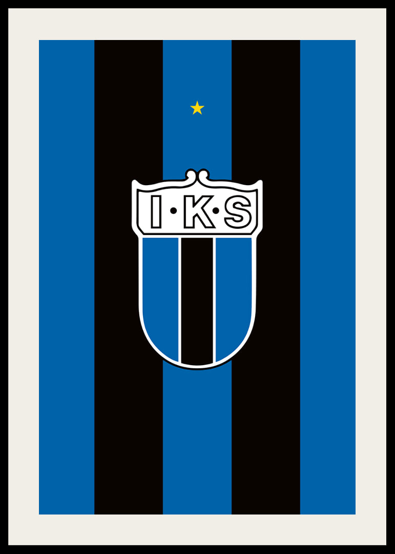 Historisk Logo Sirius Fotboll Svart/Blå-12