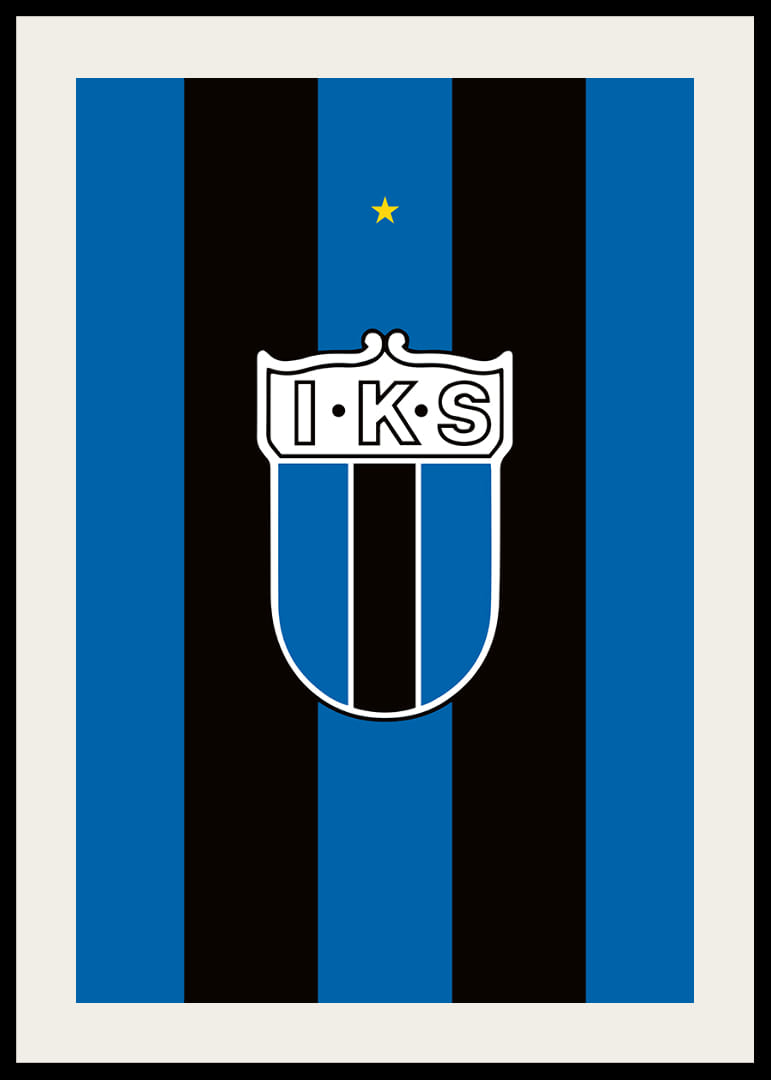 Historisk Logo Sirius Fotboll Svart/Blå-12