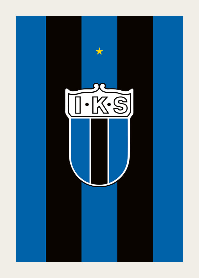 Historisk Logo Sirius Fotboll Svart/Blå-12