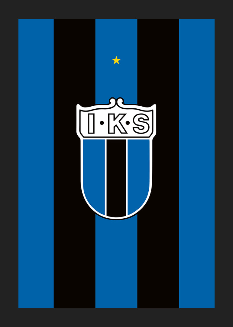 Historisk Logo Sirius Fotboll Svart/Blå-12