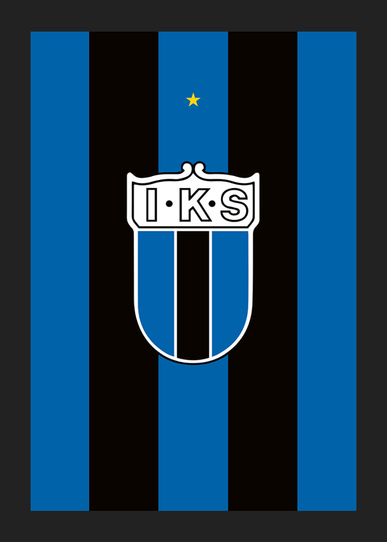 Historisk Logo Sirius Fotboll Svart/Blå-12