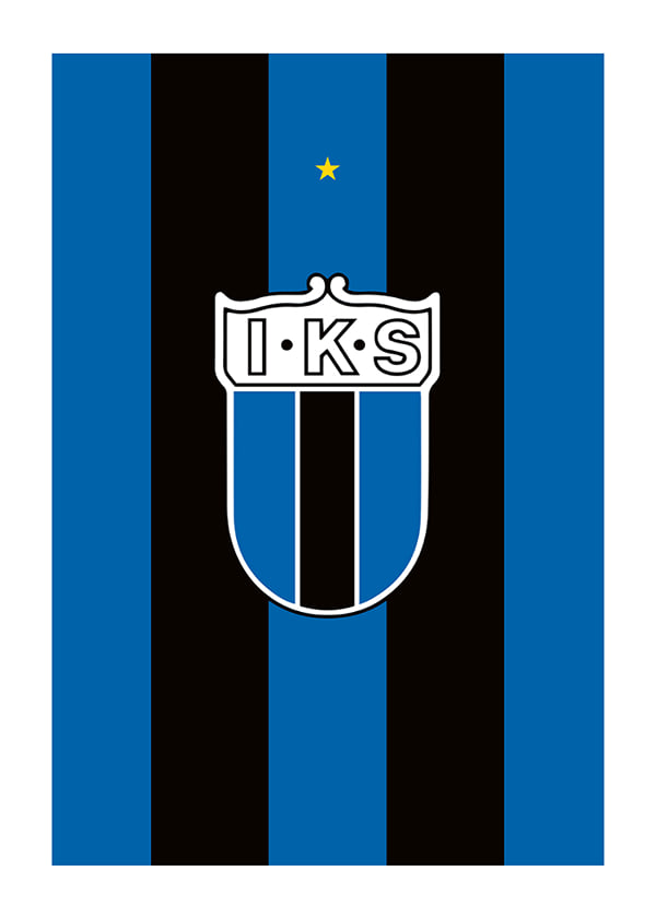 Poster Historisk Logo Sirius Fotboll Svart/Blå