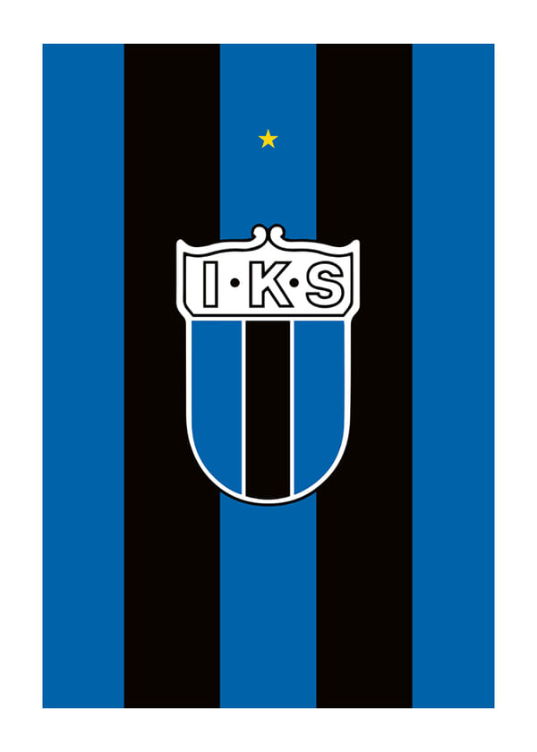 Poster Historisk Logo Sirius Fotboll Svart/Blå