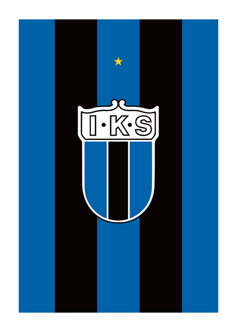 Historisk Logo Sirius Fotboll Svart/Blå-12