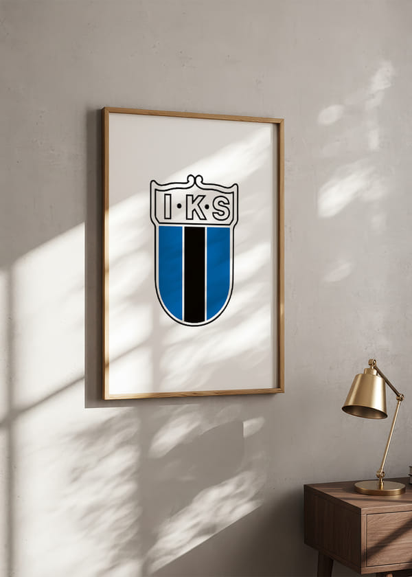 Poster Historisk Logo Sirius Fotboll Vit crossfade