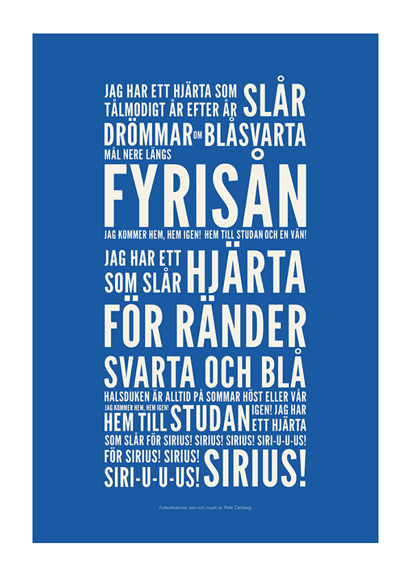Poster Fotbollsvänner Blå