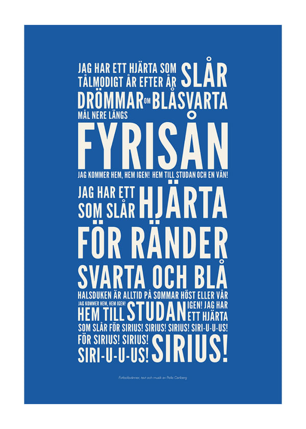 Poster Fotbollsvänner Blå