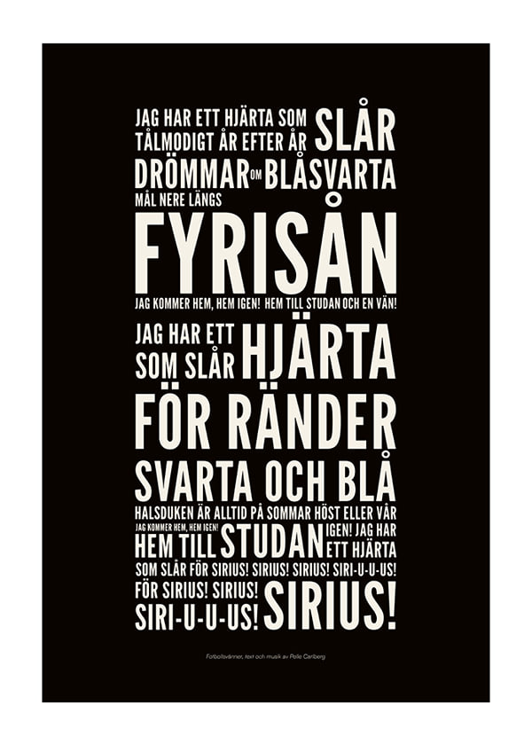 Poster Fotbollsvänner Svart