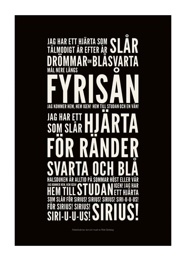 Poster Fotbollsvänner Svart