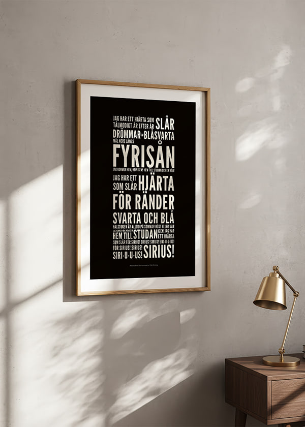 Poster Fotbollsvänner Svart crossfade