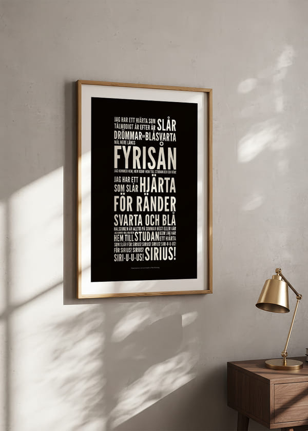 Poster Fotbollsvänner Svart crossfade