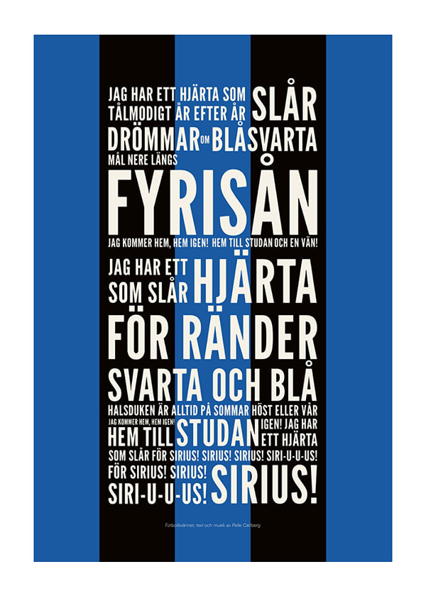 Poster Fotbollsvänner Svart/Blå