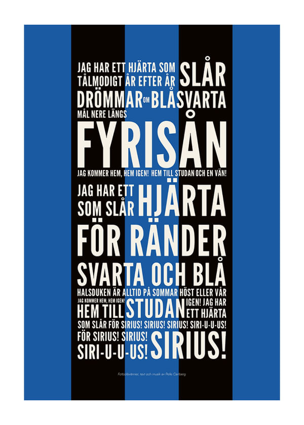 Poster Fotbollsvänner Svart/Blå