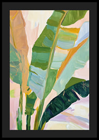 Abstract brush strokes of tropical foliage in vibrant colors-4