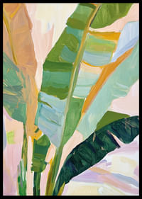 Coups de pinceau abstraits de feuillage tropical aux couleurs vibrantes-2