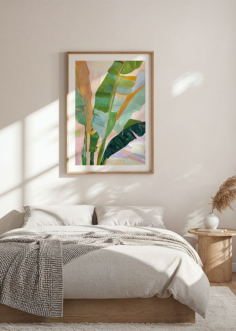 Coups de pinceau abstraits de feuillage tropical aux couleurs vibrantes-12