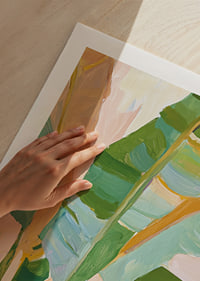 Abstract brush strokes of tropical foliage in vibrant colors-9
