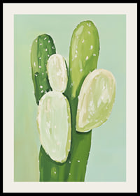 Soft green cacti against a calm background-2