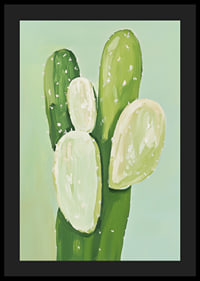 Soft green cacti against a calm background-4