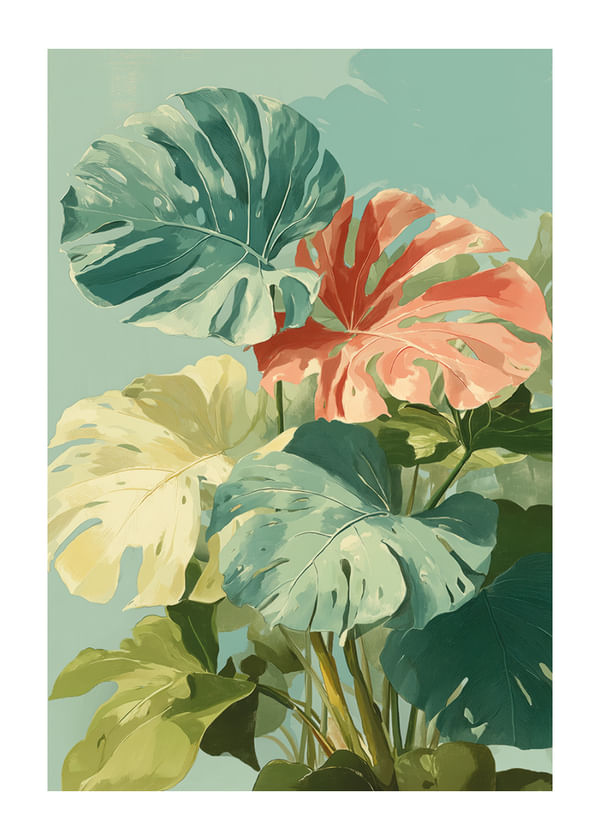 Poster Tropical Leafy Serenity 