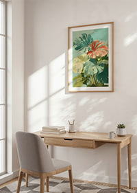 Tranquil greenery with tropical leaves in vibrant colors-8