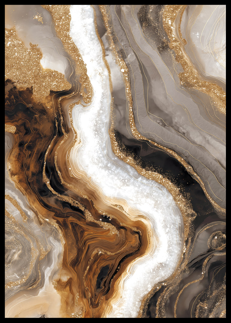 Flowing lines in gold and brown create a calm elegance-12