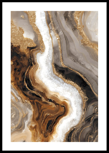 Plakat Mystic Brownish Marble