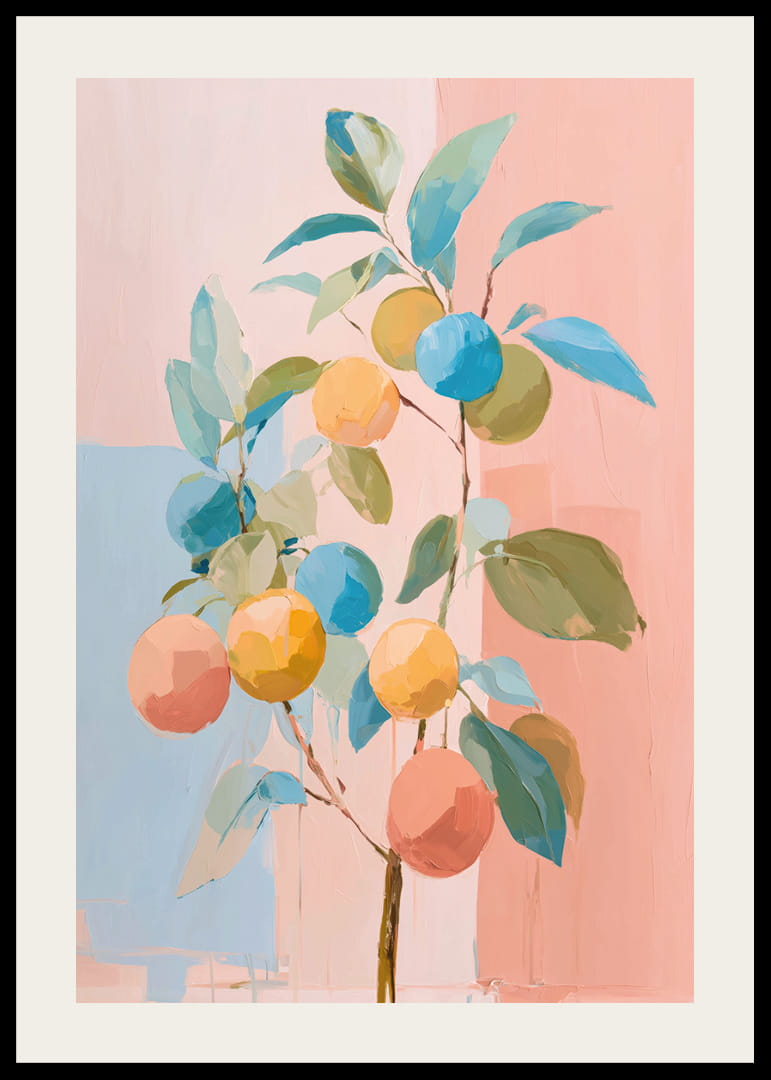 Ljuvliga färger och frukt på en harmonisk poster-12