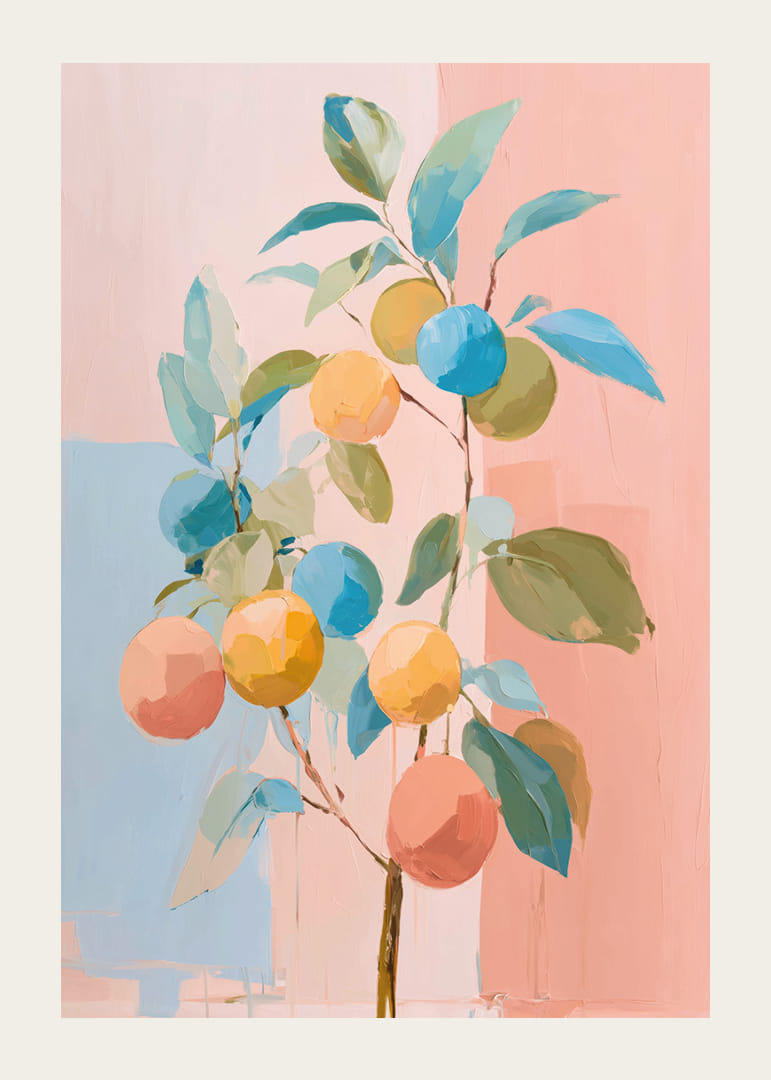 Ljuvliga färger och frukt på en harmonisk poster-12