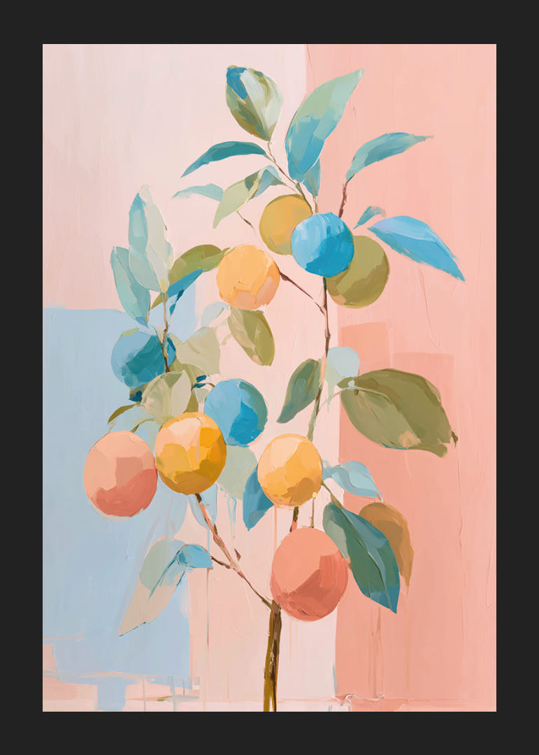 Ljuvliga färger och frukt på en harmonisk poster-12