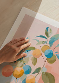 De jolies couleurs et des fruits sur une affiche harmonieuse-5