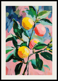 Färgglad citruskomposition mot en livfull bakgrund-2