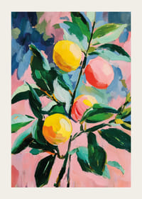 Färgglad citruskomposition mot en livfull bakgrund-3