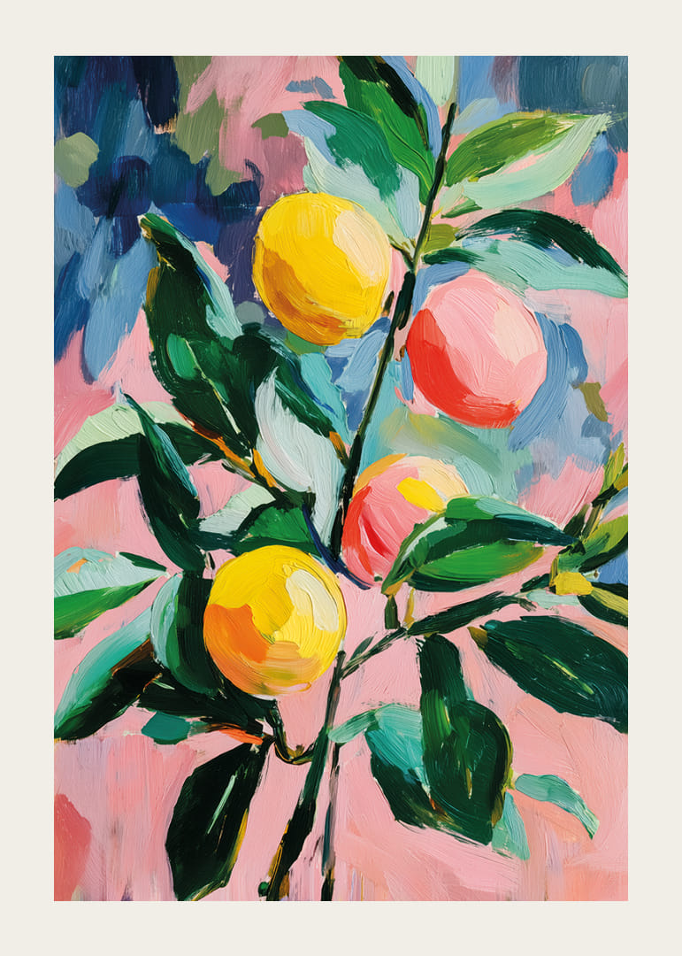 Färgglad citruskomposition mot en livfull bakgrund-12