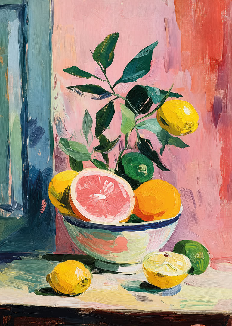 Palette de couleurs d'agrumes vibrantes dans une composition harmonieuse-12