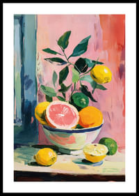 Palette de couleurs d'agrumes vibrantes dans une composition harmonieuse-0