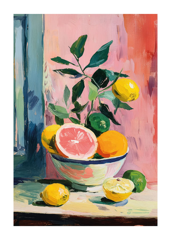Poster Vibrant Citrus Splash
