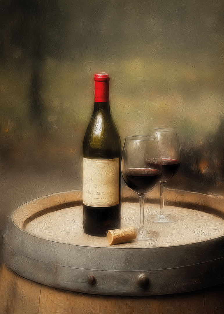 Une romance classique autour d'un verre de vin dans un vieux tonneau-12