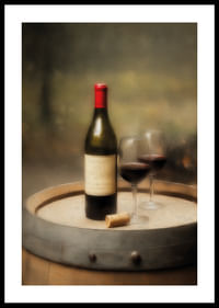 Une romance classique autour d'un verre de vin dans un vieux tonneau-0