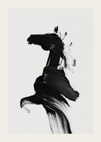 Stylish horse silhouette painted in powerful brushstrokes-3