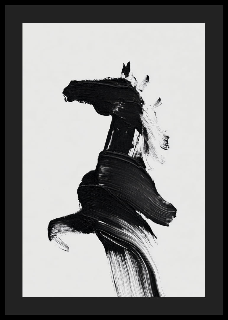 Stylish horse silhouette painted in powerful brushstrokes-12