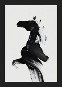 Stylish horse silhouette painted in powerful brushstrokes-5